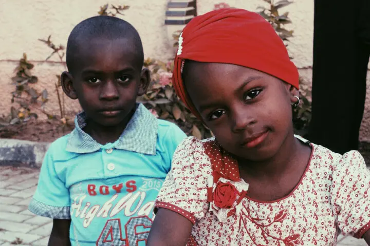 Smiling african children